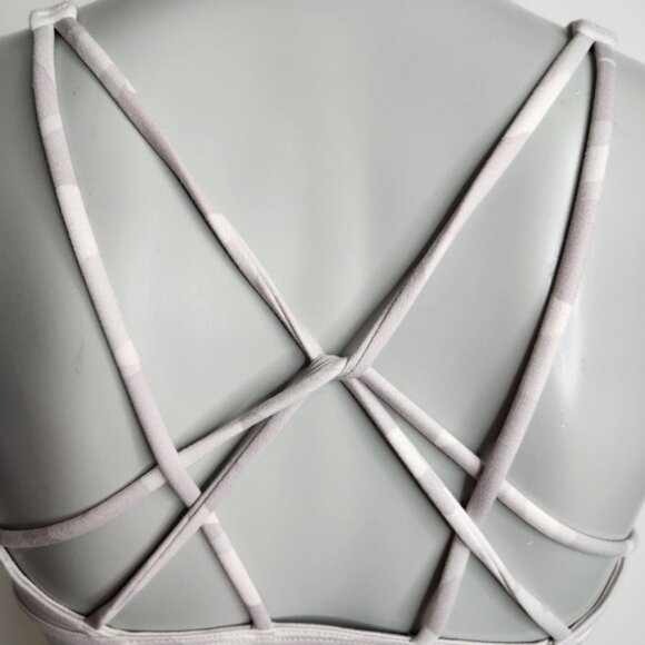 Athleta Solace Printed White Camo Sports Bra Size M - Picture 7 of 14